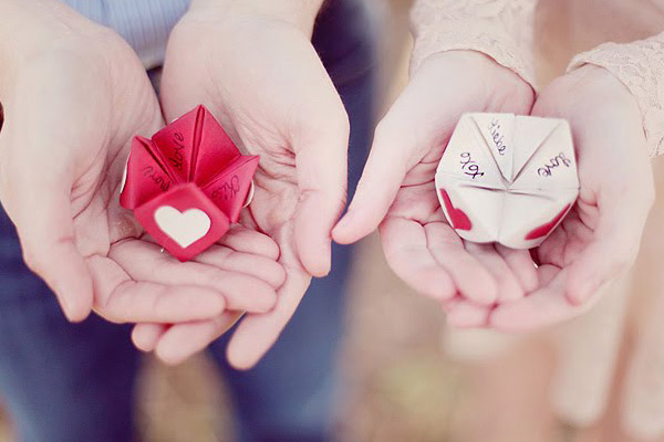 бумажные сердечки